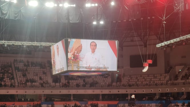 Presiden Jokowi di pembukaan Piala Dunia FIBA