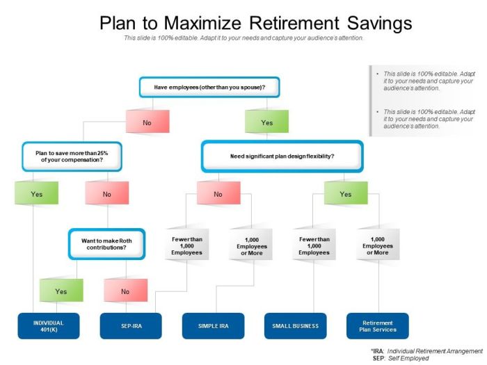 Savings retirement maximize