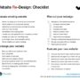 Website Redesign Checklist