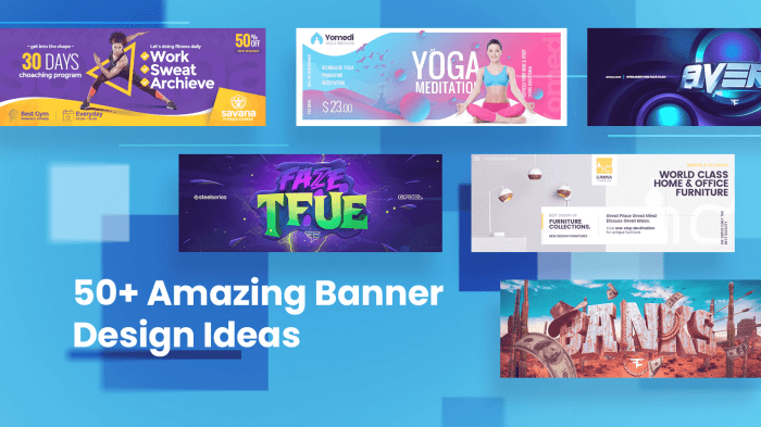 Banner design ideas blog amazing inspiration potential facebook clients impress